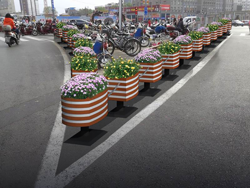 市政道路花箱為城市創(chuàng)造美麗景觀